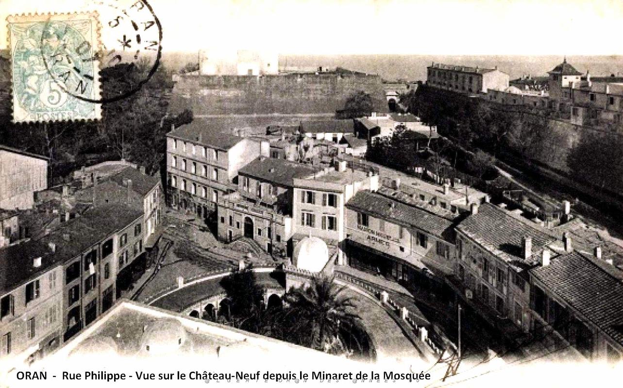 Oran - Rue Philippe - Vue sur le Chateau-Neuf - 1907.jpg